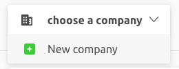 Add new company to profile.
