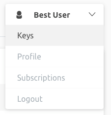 Open Keys page in profile.