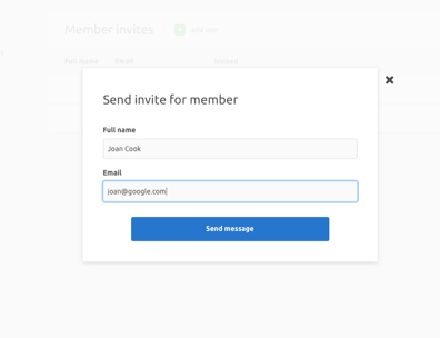 Invite people to register on the platform or use LDAP